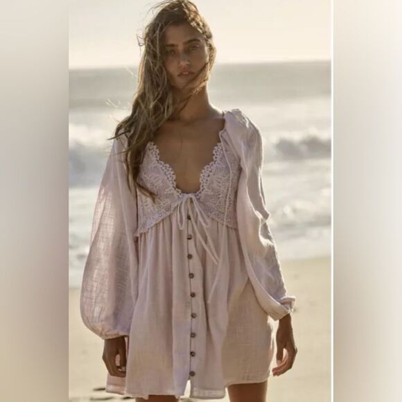 Free People Summer Strutin’ Mini Dress size S - Picture 1 of 9